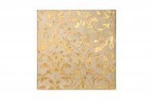 Varaluz 425A60 - Gold Damask Trefoil Wall Art - Ivory/Gold