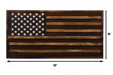 Varaluz 4DWA0119 - Rustic Pine American Flag Wall Art
