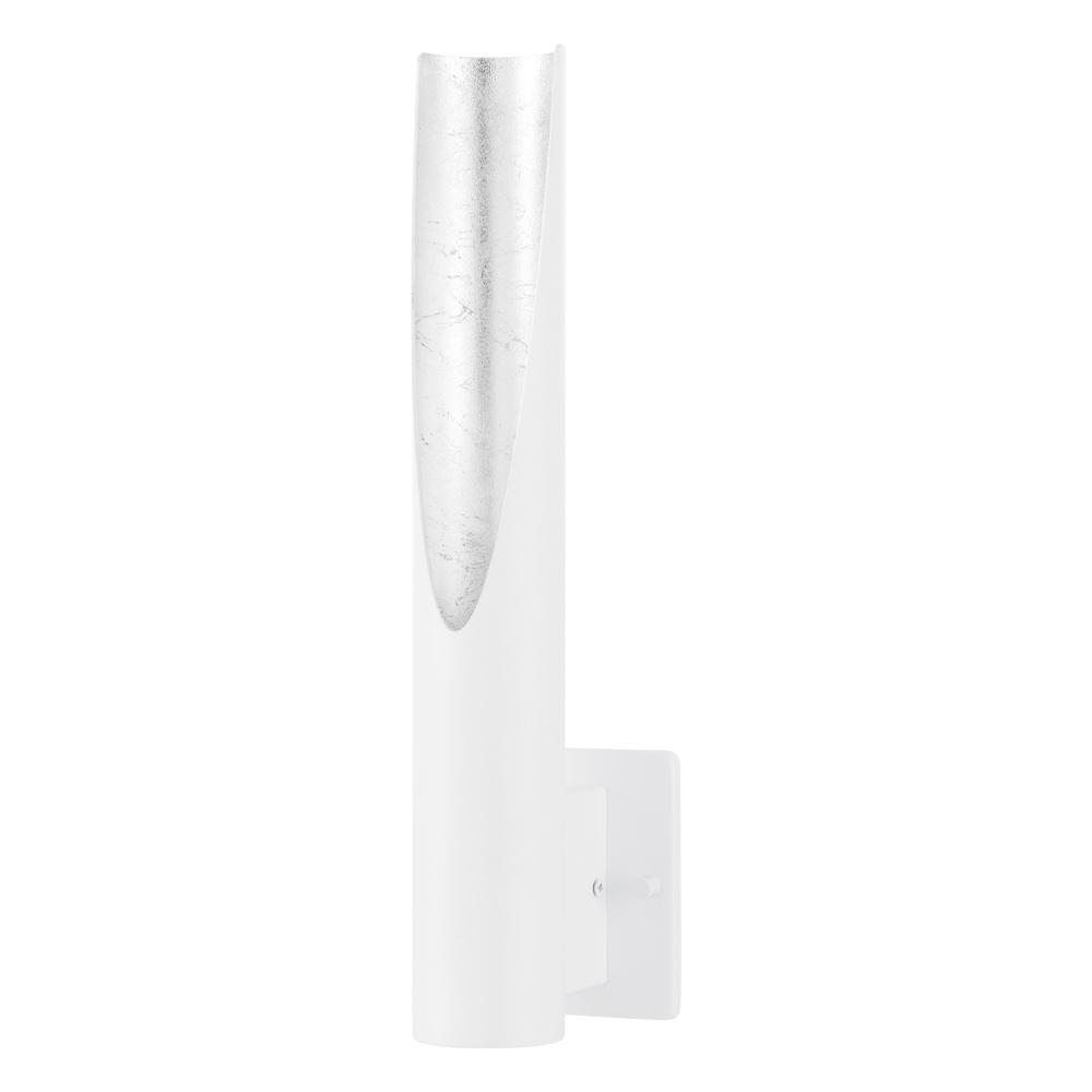 1 LT Wall Light w/ White and Silver Finish