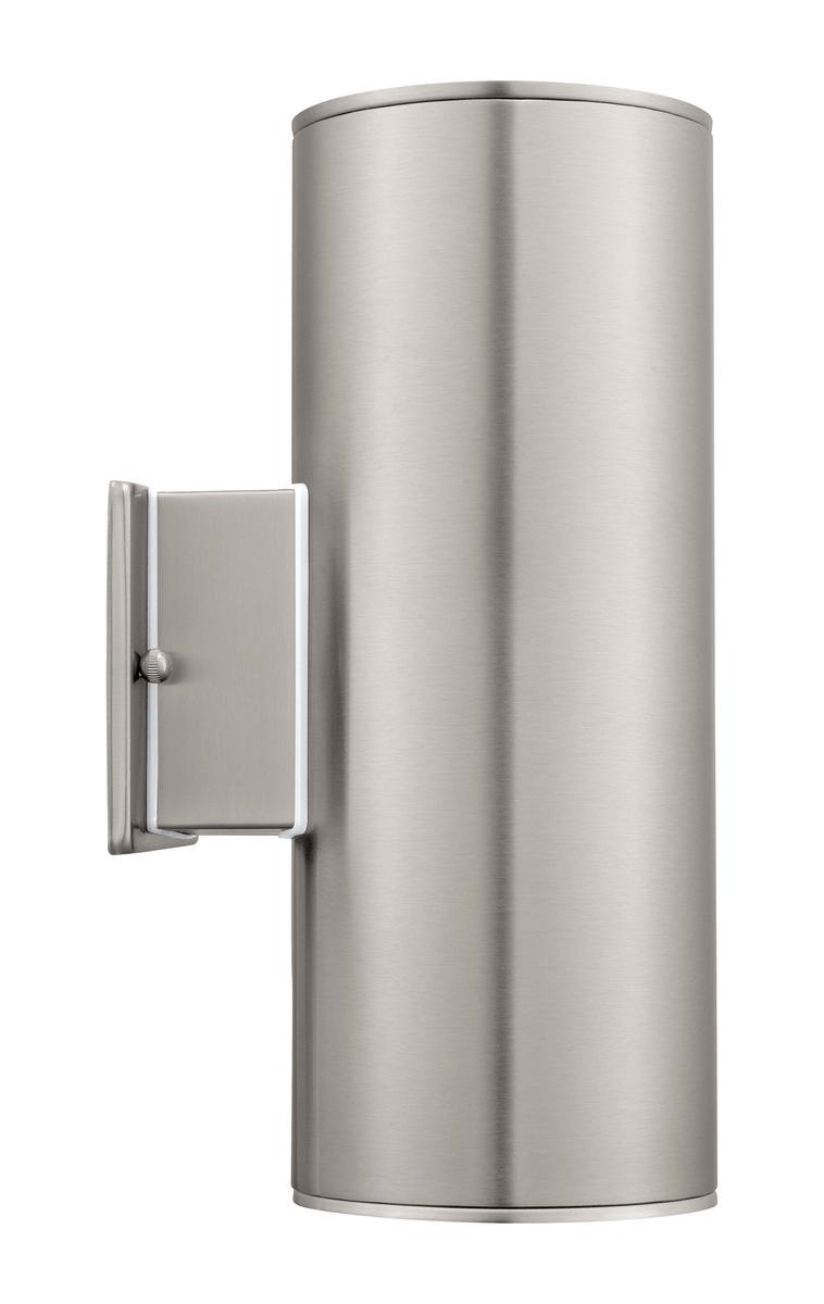 2 LTOutdoor Wall Light w/ Stainless Steel Finish & Clear Glass