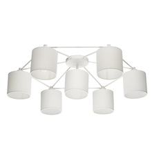 Eglo 97903A - 7x40W Ceiling Light With White Finish & White Shades