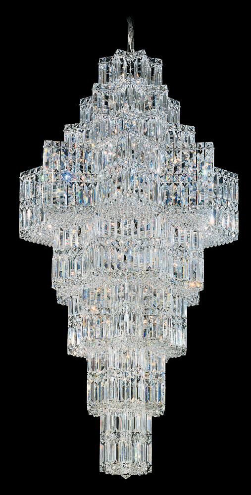 Equinoxe 63 Light 120V Chandelier in Polished Silver with Clear Optic Crystal