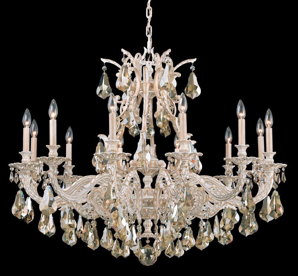 Sophia 12 Light 120V Chandelier in Etruscan Gold with Clear Heritage Handcut Crystal