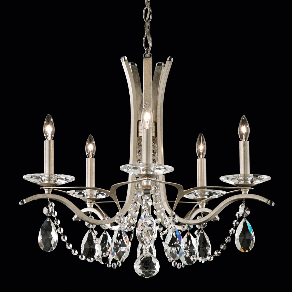 Vesca 5 Light 120V Chandelier in Heirloom Gold with Clear Heritage Handcut Crystal