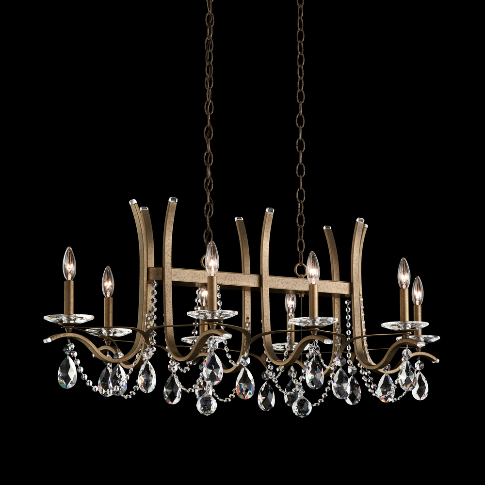 Vesca 8 Light 120V Chandelier in Heirloom Bronze with Clear Heritage Handcut Crystal