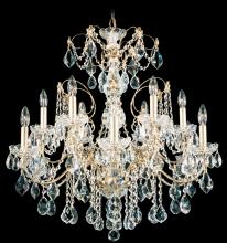 Schonbek 1870 1712-23 - Century 12 Light 120V Chandelier in Etruscan Gold with Clear Heritage Handcut Crystal