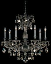 Schonbek 1870 5677-48H - Milano 7 Light 120V Chandelier in Antique Silver with Clear Heritage Handcut Crystal