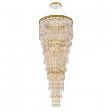 Schonbek 1870 S9192-22R - Pavona 86in 120-277V Foyer Pendant in Heirloom Gold with Clear Radiance Crystal