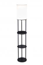 Adesso 3116-01 - Charging Station Shelf Floor Lamp