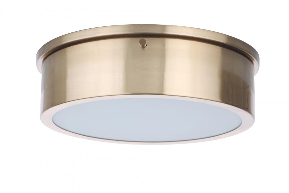 Fenn 1 Light 11" LED Flushmount in Satin Brass
