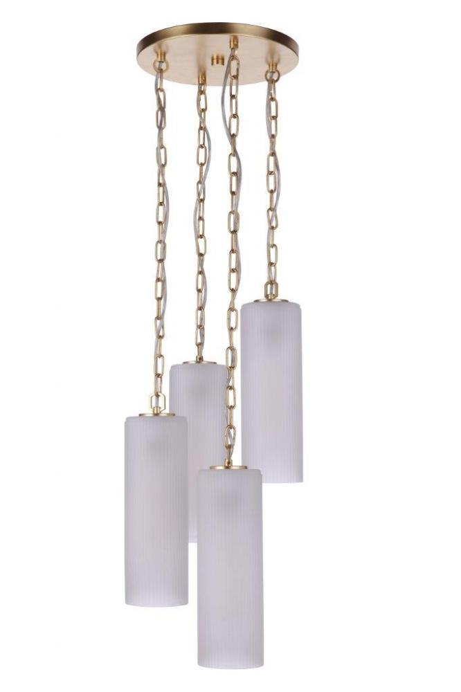 Myos 4 Light Pendant in Sunset Gold