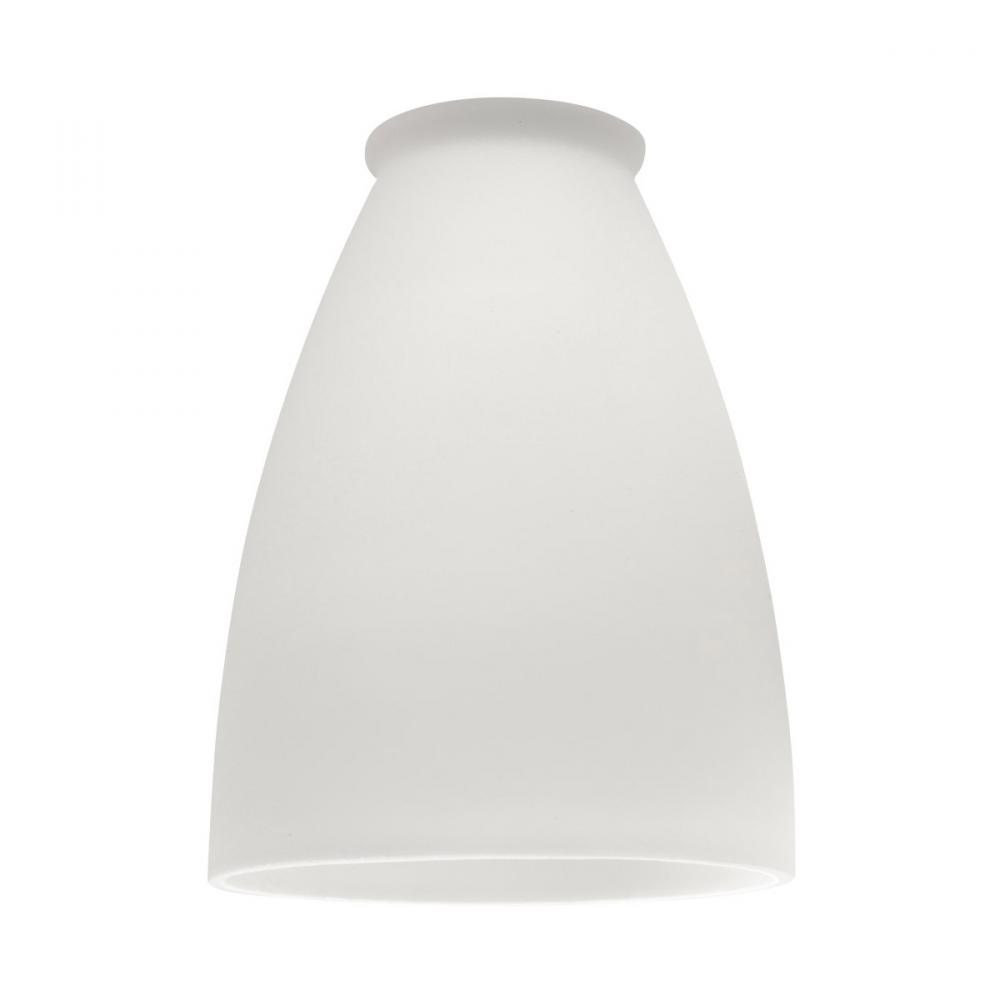 2 1/4" Glass- Frosted Matte White, Slim Cone