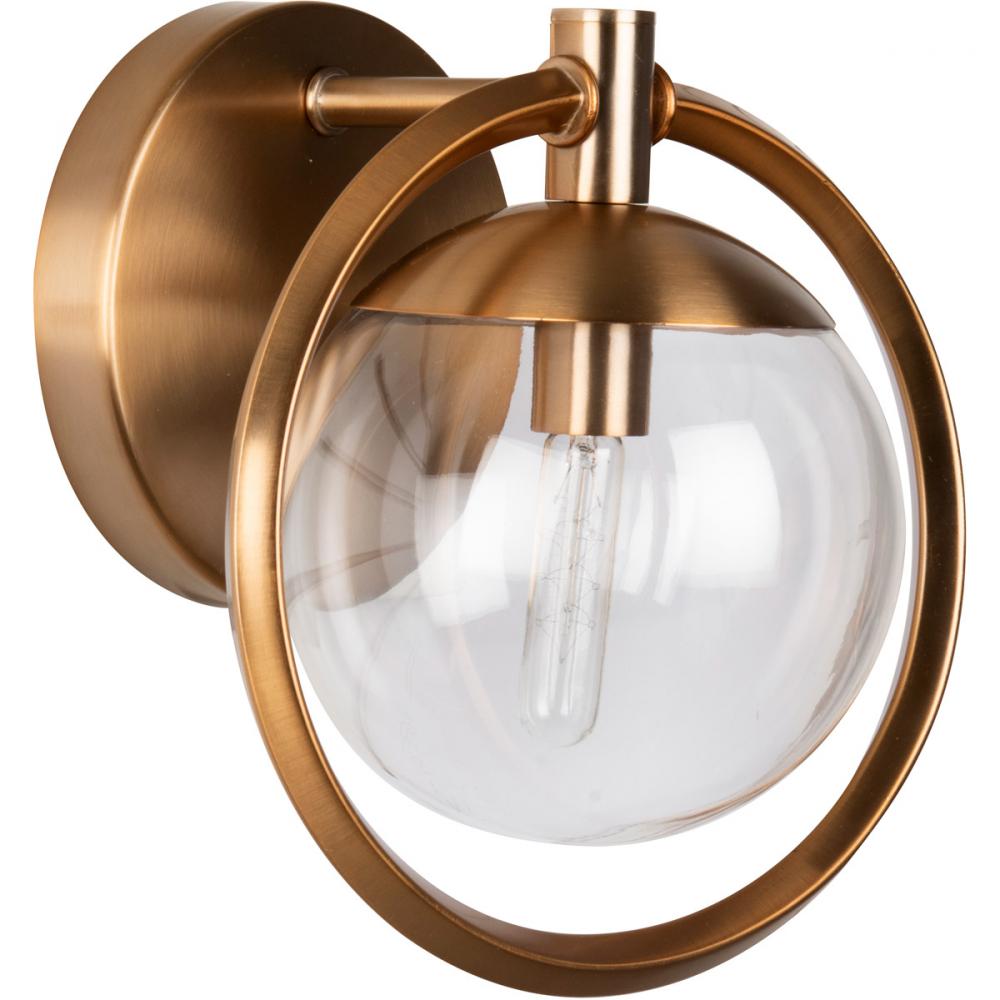 Piltz 1 Light Wall Sconce in Satin Brass