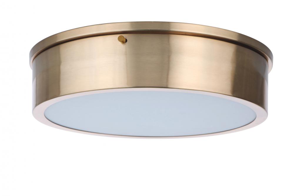 Fenn 1 Light 13" LED Flushmount in Satin Brass