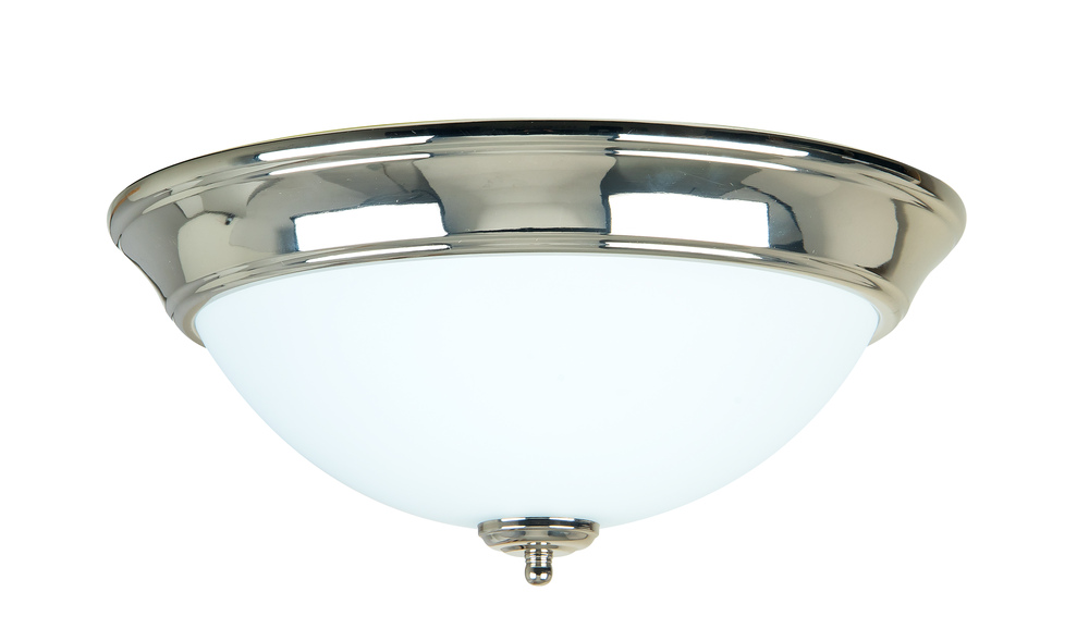 2 Light Flushmount in Polished Nickel