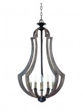 Craftmade 35135-WP - Winton 5 Light Foyer in Weathered Pine/Bronze