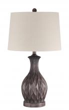Craftmade 86268 - BL73LTX, Brown Carved Base with White Shade