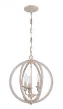 Craftmade 1043C-ATL - 3 Light Mini Chandelier in Antique Linen