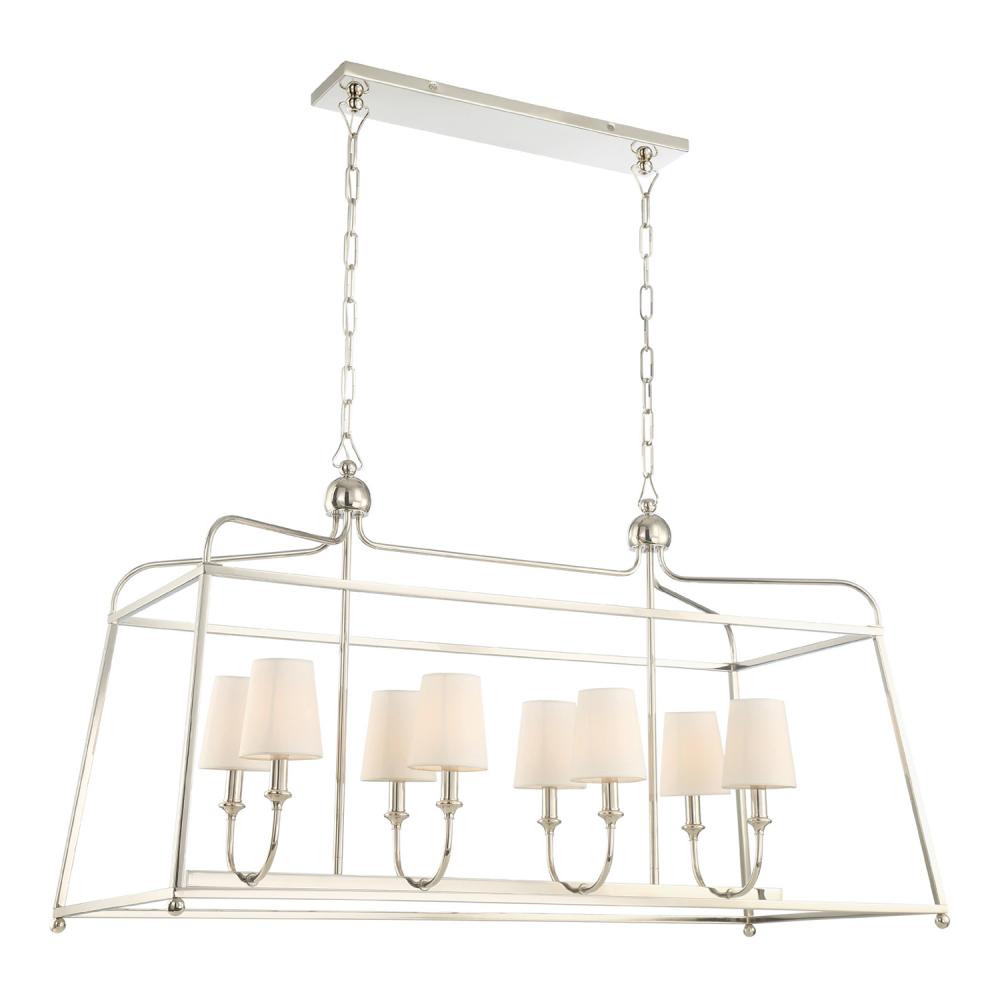 Libby Langdon Sylvan 8 Light Polished Nickel Chandelier