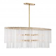 Crystorama 398-GA - Bleecker 8 Light Antique Gold Chandelier