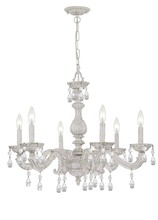 Crystorama 5036-AW-CL-MWP - Paris Market 6 Light Clear Crystal Antique White Chandelier