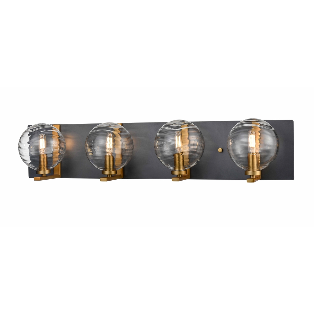 TROPEA 4 LT. BATH VANITY BRASS AND GR.