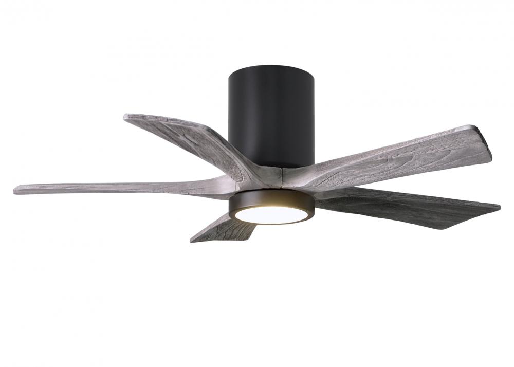 IR5HLK five-blade flush mount paddle fan in Light Maple finish with 42” Barn Wood blades and int