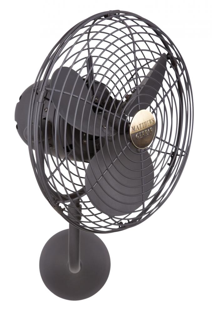 Michelle Parede vintage style wall fan in bronzette finish.