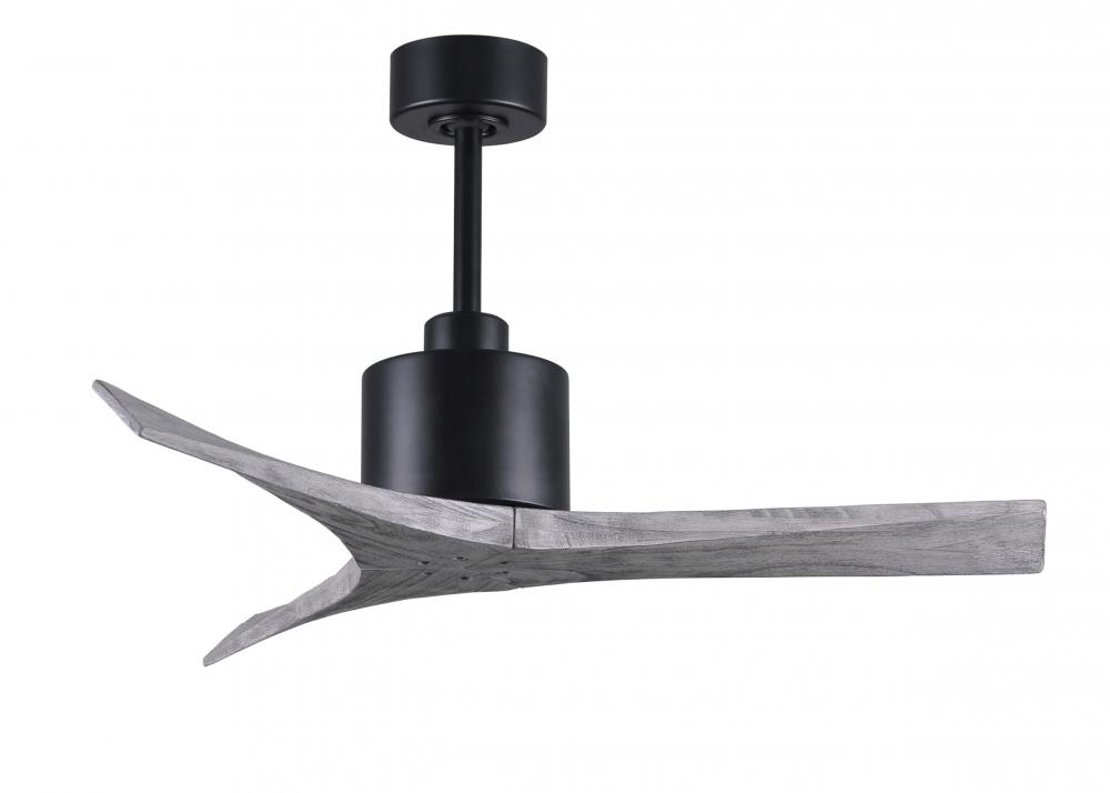 Mollywood 6-speed contemporary ceiling fan in Matte Black finish with 42” solid barn wood tone b