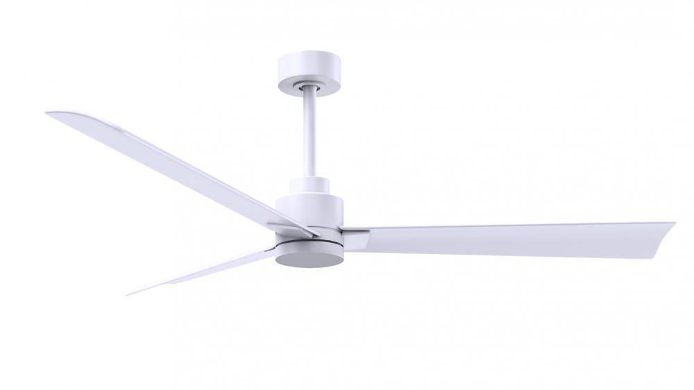 Alessandra 3-blade transitional ceiling fan in matte white finish with matte white blades. Optimiz