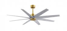 Matthews Fan Company AN-BRBR-BW-64 - Ariella 8-blade ceiling fan in Brushed Brass and Barn Wood Tone blades