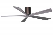 Matthews Fan Company IR5H-BB-BW-60 - Irene-5H five-blade flush mount paddle fan in Brushed Bronze finish with 60” solid barn wood ton