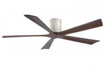 Matthews Fan Company IR5H-BW-WA-60 - Irene-5H five-blade flush mount paddle fan in Barn Wood finish with 60” solid walnut tone blades
