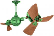 Matthews Fan Company IV-GREEN-WD - Italo Ventania 360° dual headed rotational ceiling fan in Esmeralda (Green) finish with solid sus