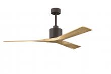 Matthews Fan Company NK-TB-LM-60 - Nan 6-speed ceiling fan in Textured Bronze finish with 60” solid light maple tone wood blades