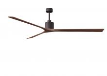 Matthews Fan Company NKXL-TB-WA-90 - Nan XL 6-speed ceiling fan in Matte White finish with 90” solid walnut tone wood blades
