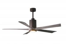 Matthews Fan Company PA5-TB-BW-60 - Patricia-5 five-blade ceiling fan in Textured Bronze finish with 60” solid barn wood tone blades