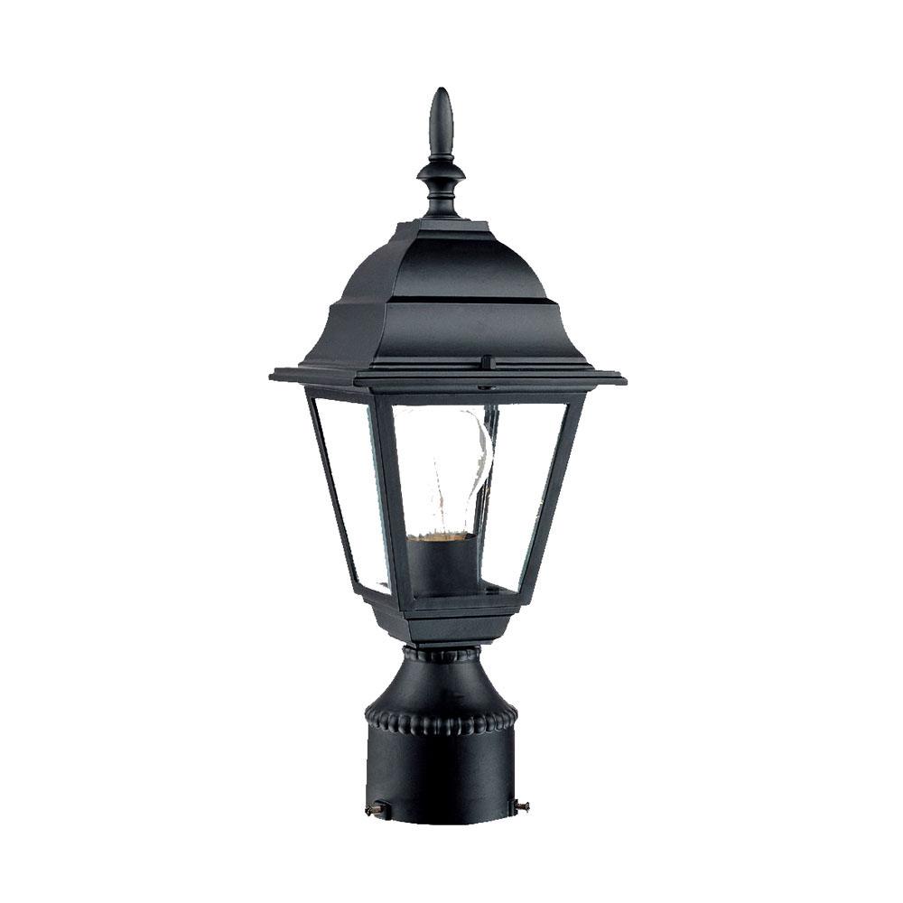 Builder's Choice Collection 1-Light Post-Mount Outdoor Matte Black Fixture