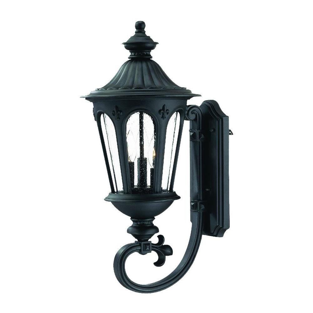 Marietta Collection Wall-Mount 3-Light Outdoor Matte Black Light Fixture