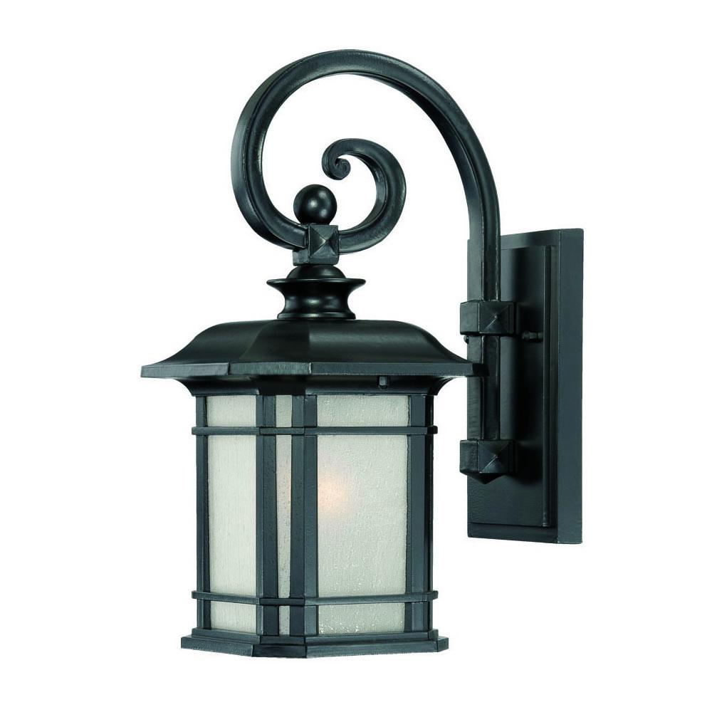 Somerset Collection Wall-Mount 1-Light Outdoor Matte Black Light Fixture