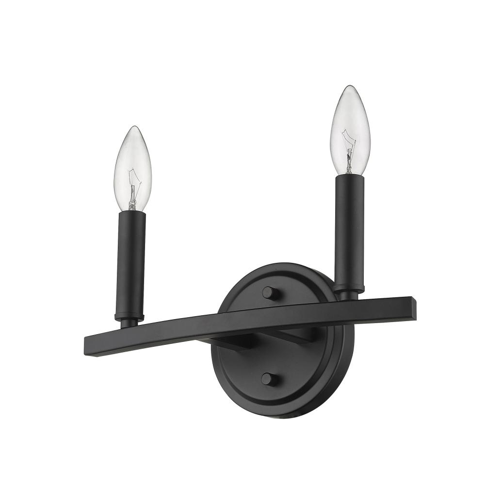 Sawyer 2-Light Matte Black Vanity