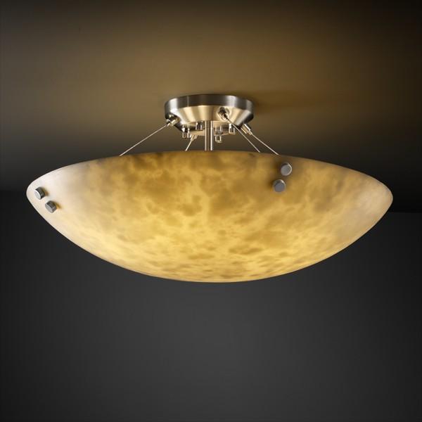 48" Semi-Flush Bowl w/ CONCENTRIC CIRCLES FINIALS