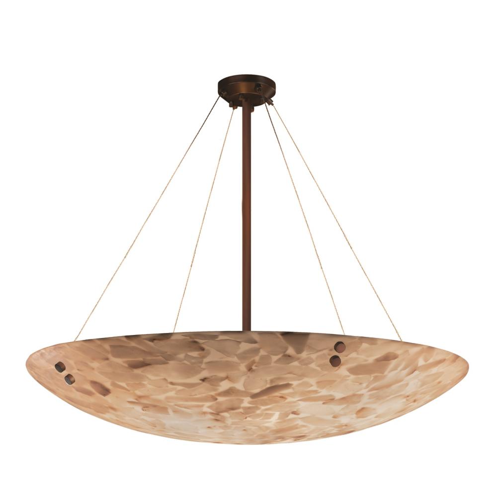 60" LED Pendant Bowl w/ Large Square w/ Point Finials