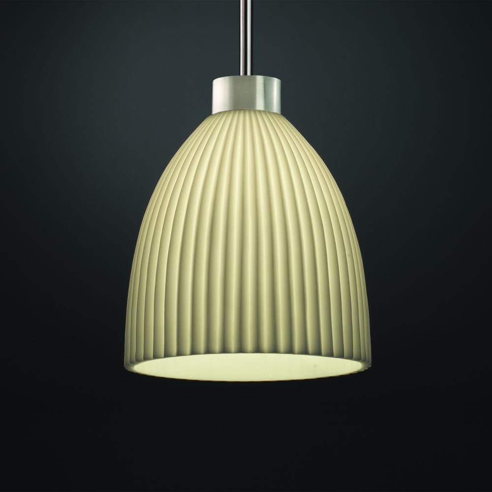 1-Light Large Tapered Cylinder Curved Pendant