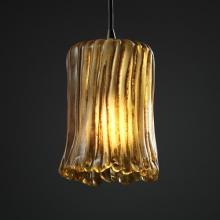 Justice Design Group GLA-8815-16-AMBR-MBLK-RIGID - Mini 1-Light Pendant