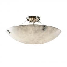 Justice Design Group CLD-9652-35-DBRZ-F4 - 24" Semi-Flush Bowl w/ Large Square w/ Point Finials