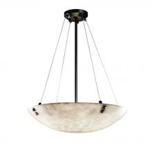 Justice Design Group CLD-9662-25-MBLK-F5 - 24" Pendant Bowl w/ Concentric Squares Finials