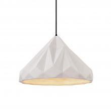 Justice Design Group CER-6450-BIS-MBLK-WTCD - Geometric 1-Light Pendant