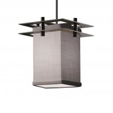 Justice Design Group FAB-8165-15-GRAY-MBLK-BKCD-LED1-700 - Metropolis 1-Light Small LED Pendant (2 Flat Bars)