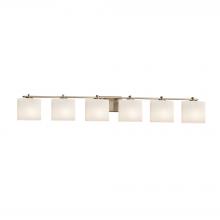 Justice Design Group FSN-8446-30-OPAL-BRSS - Era 6-Light Bath Bar